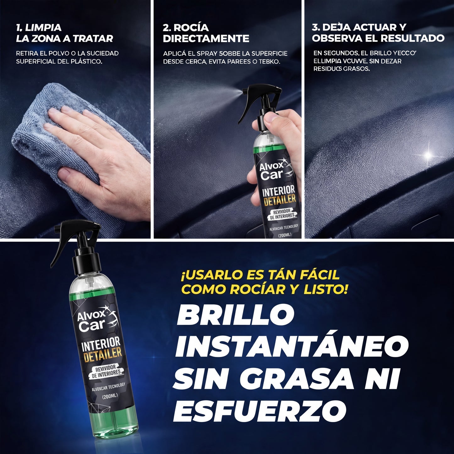InteriorDetailer G3™ 2x1 -Restaurador de Interiores con Efecto Brillo Intenso